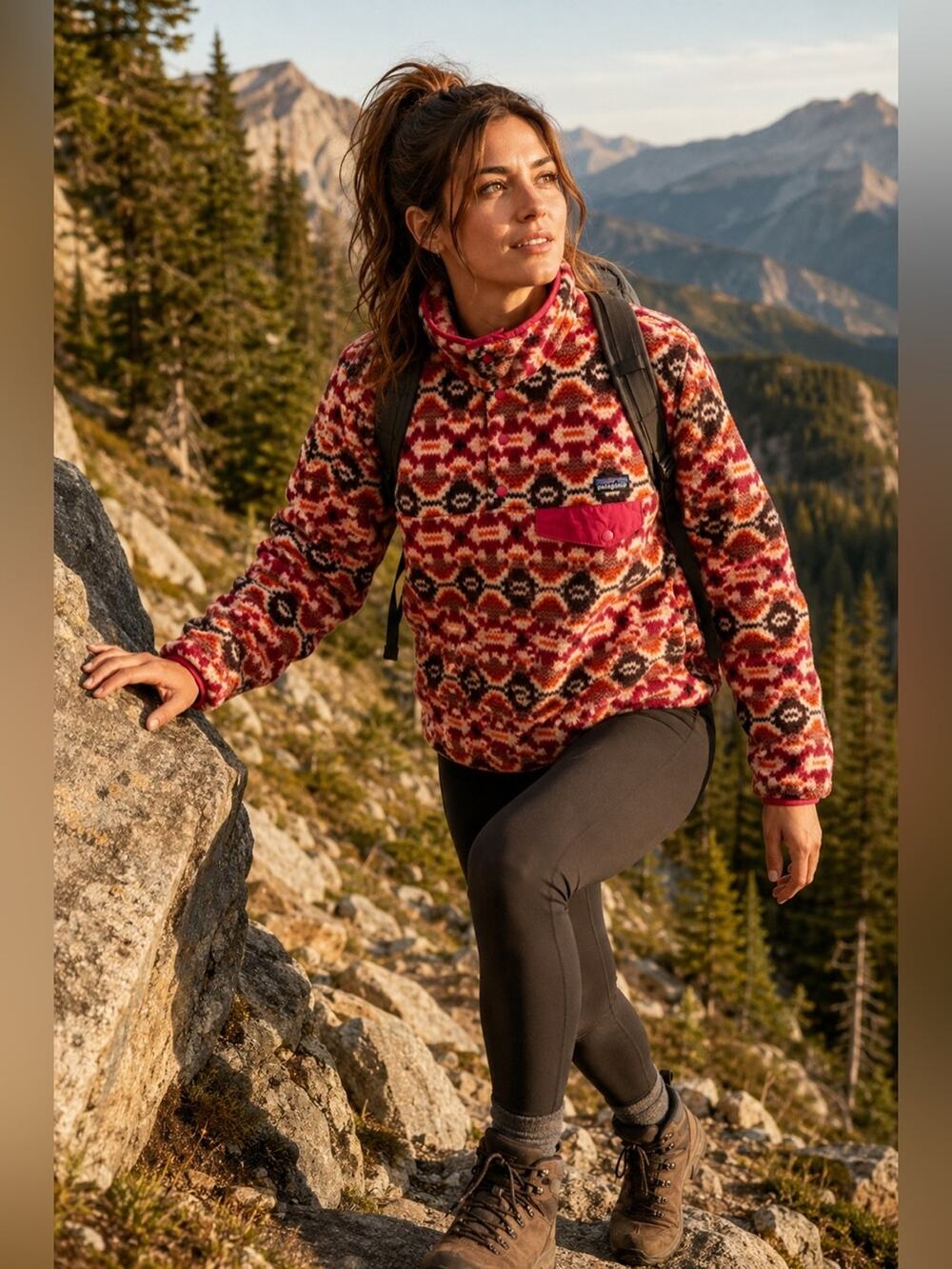 Patagonia Lightweight Synchilla® Snap-T® Pullover in Geometric Women's Small